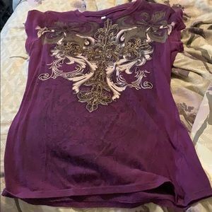 Purple cross tee